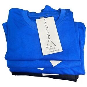 NWT Lot 5 Delta Platinum Short‎ Sleeve Mens L x3 Royal Blue x2 Black 🔥(T)